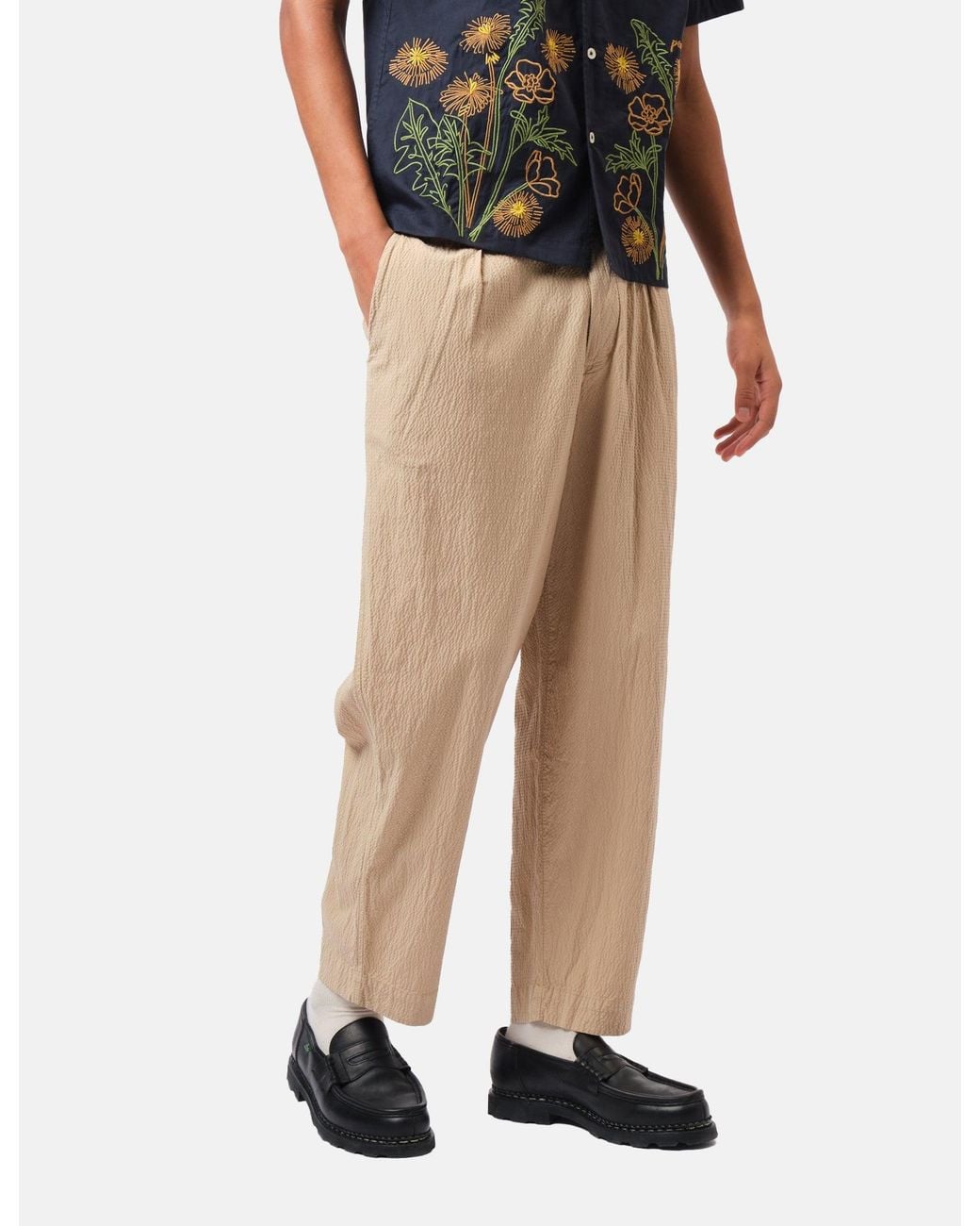 Universal Works Black Oxford Pant (Seersucker Ii) for men