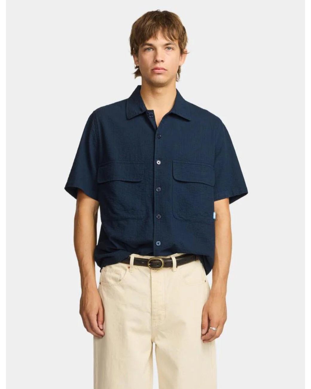 Larriet Blue Kendalls Short Sleeve Shirt for men
