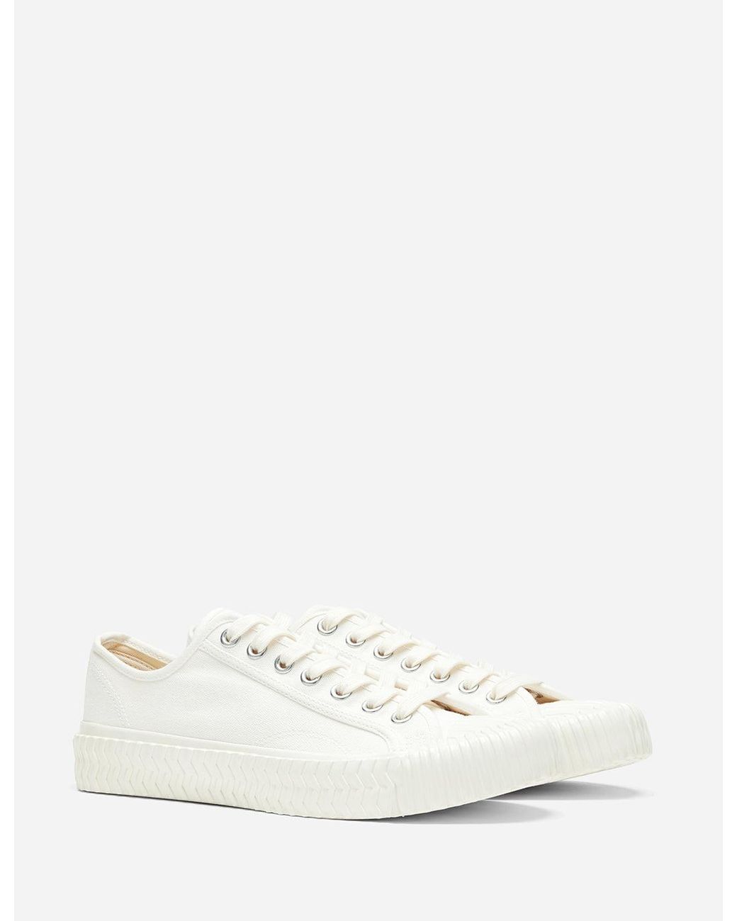 Excelsior White Bolt Low Canvas Trainers for men
