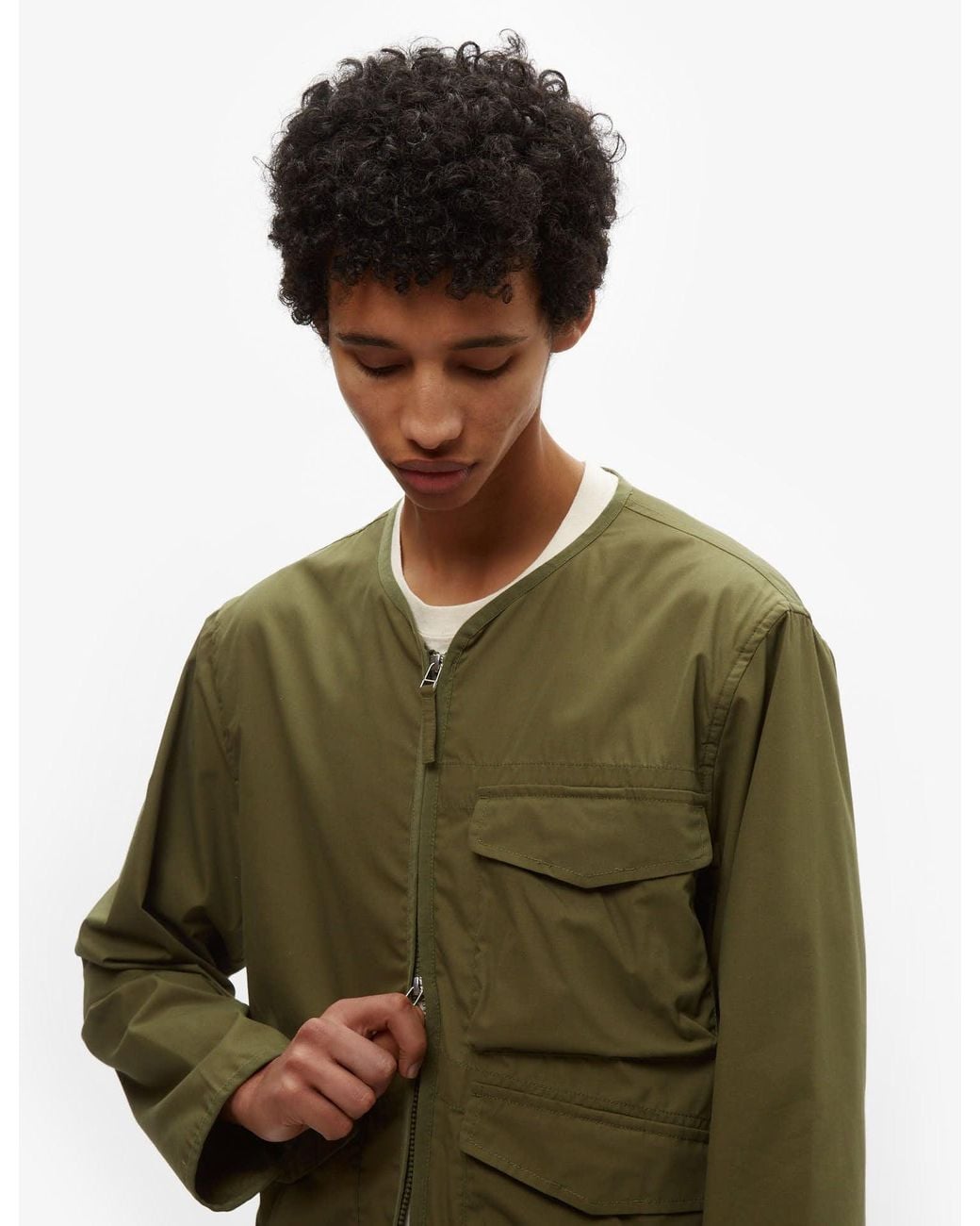 Universal Works Green Parachute Liner Jacket (Recycled Poly) for men