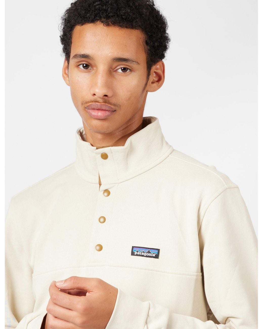 Patagonia White Daily Snap- Pullover Fleece for men