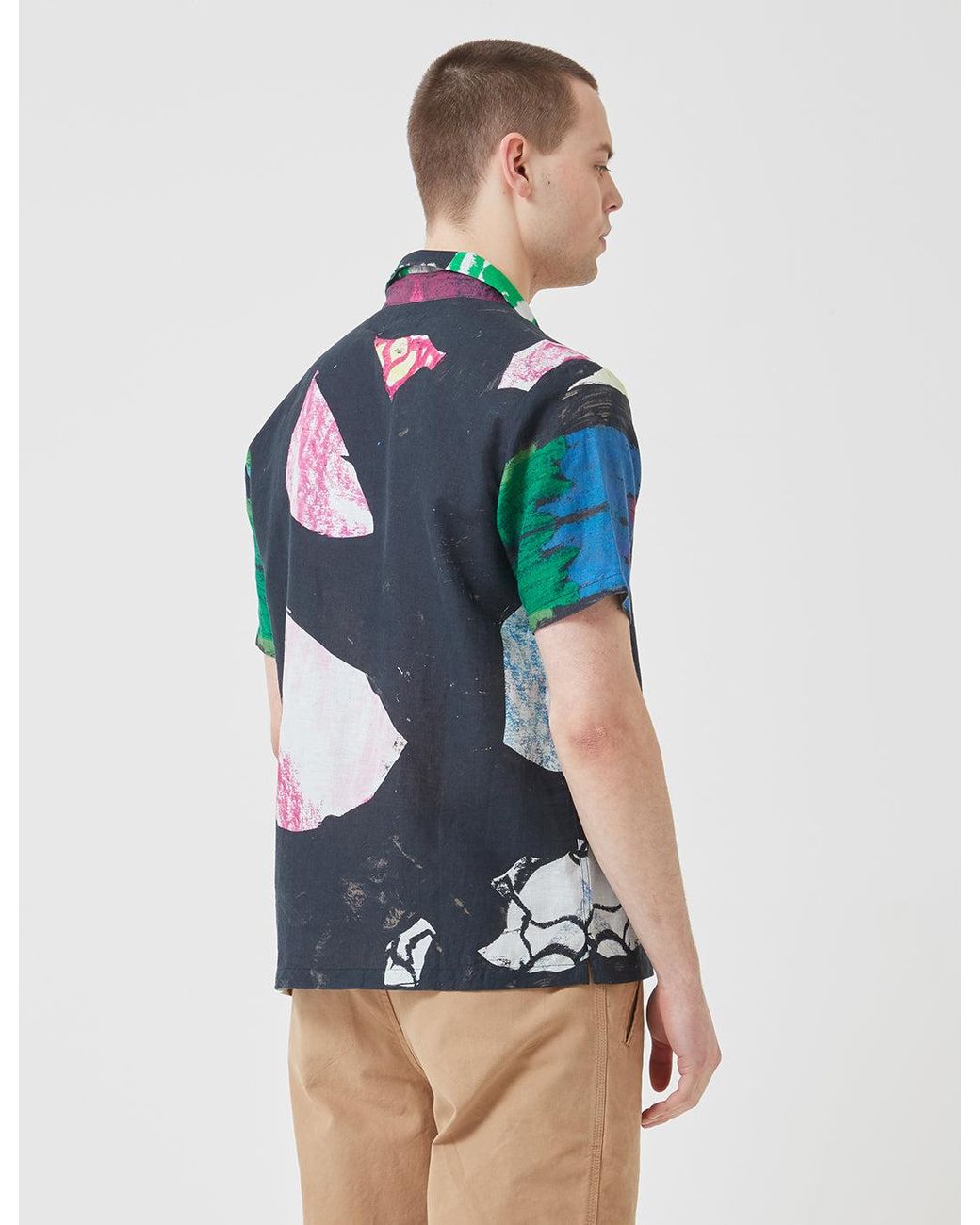 Folk Blue Folk Soft Collar Shirt for men