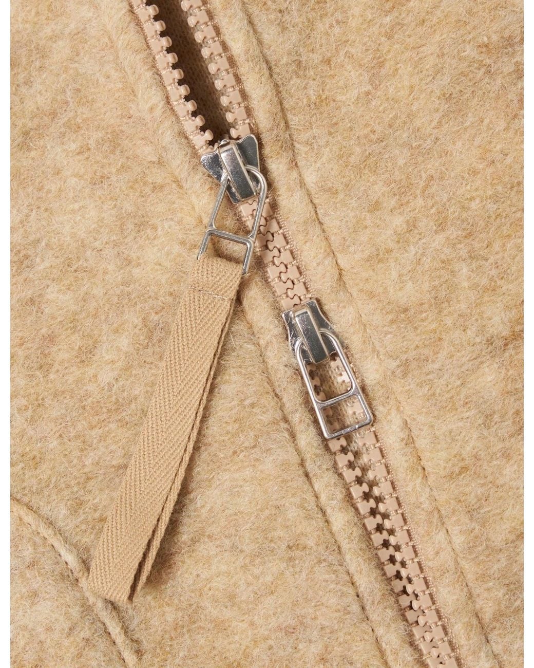 Universal Works Natural Zip Waistcoat (Wool Fleece) for men