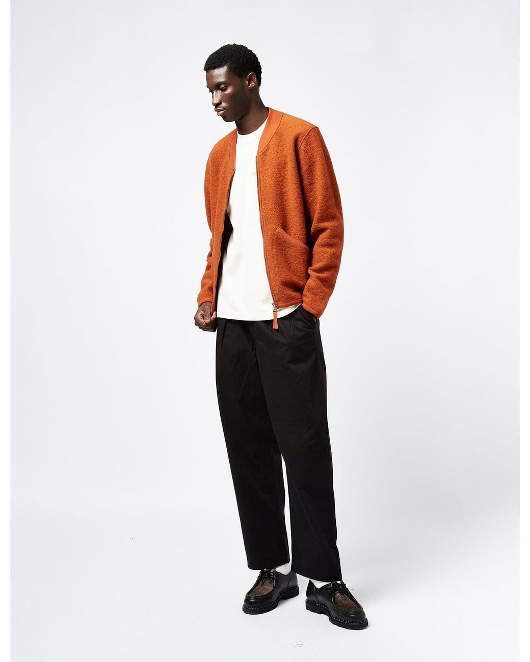 Universal Works Orange X Article Exclusive Zip Bomber (Wool) for men