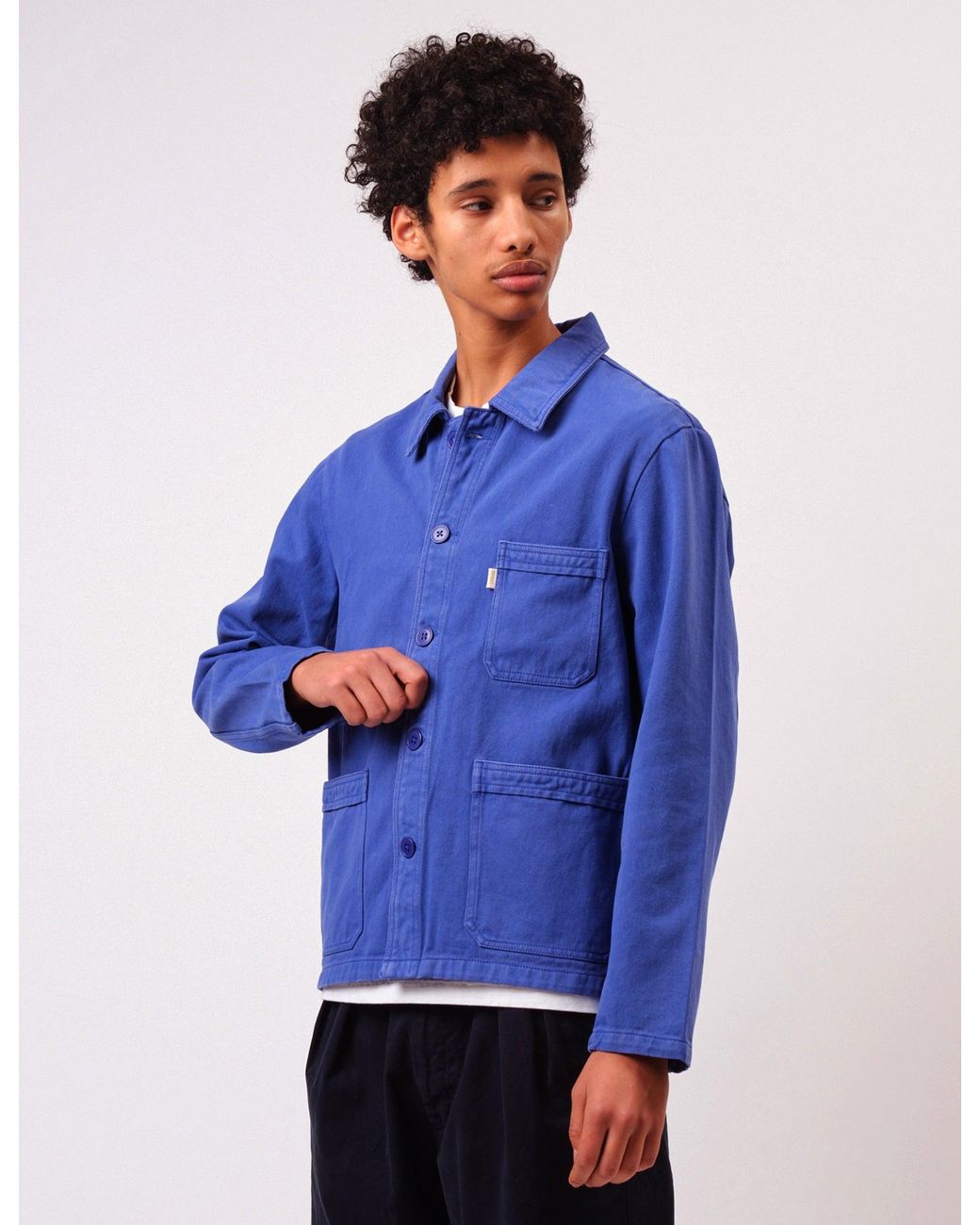 BHODE Blue French Chore Jacket Mkii for men