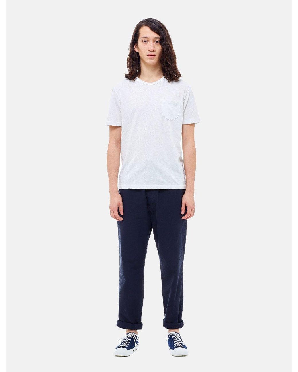 YMC White Wild Ones Pocket T-Shirt for men