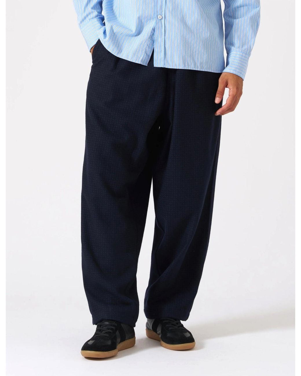 Universal Works Blue Dutch Pant (Dot Print) for men