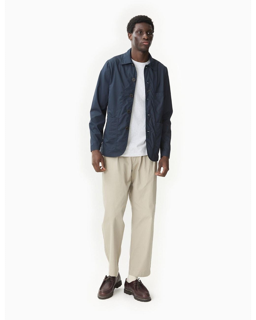 Universal Works Blue Bakers C Jacket (Recycled Poly) for men