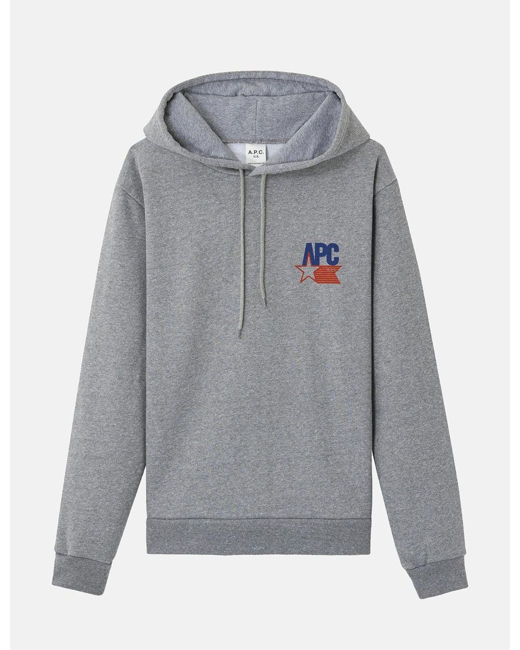 A.P.C. Gray Bernardo Hoodie for men