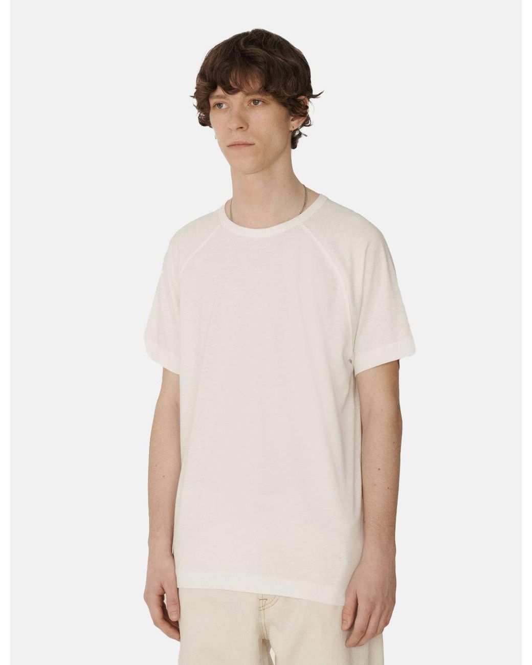 YMC White Earth Television T-Shirt (Organic) for men