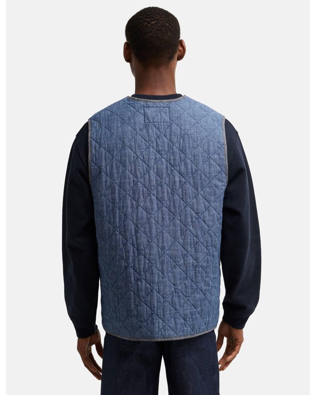 Barbour Blue X A.P.C. Zip Liner Vest for men