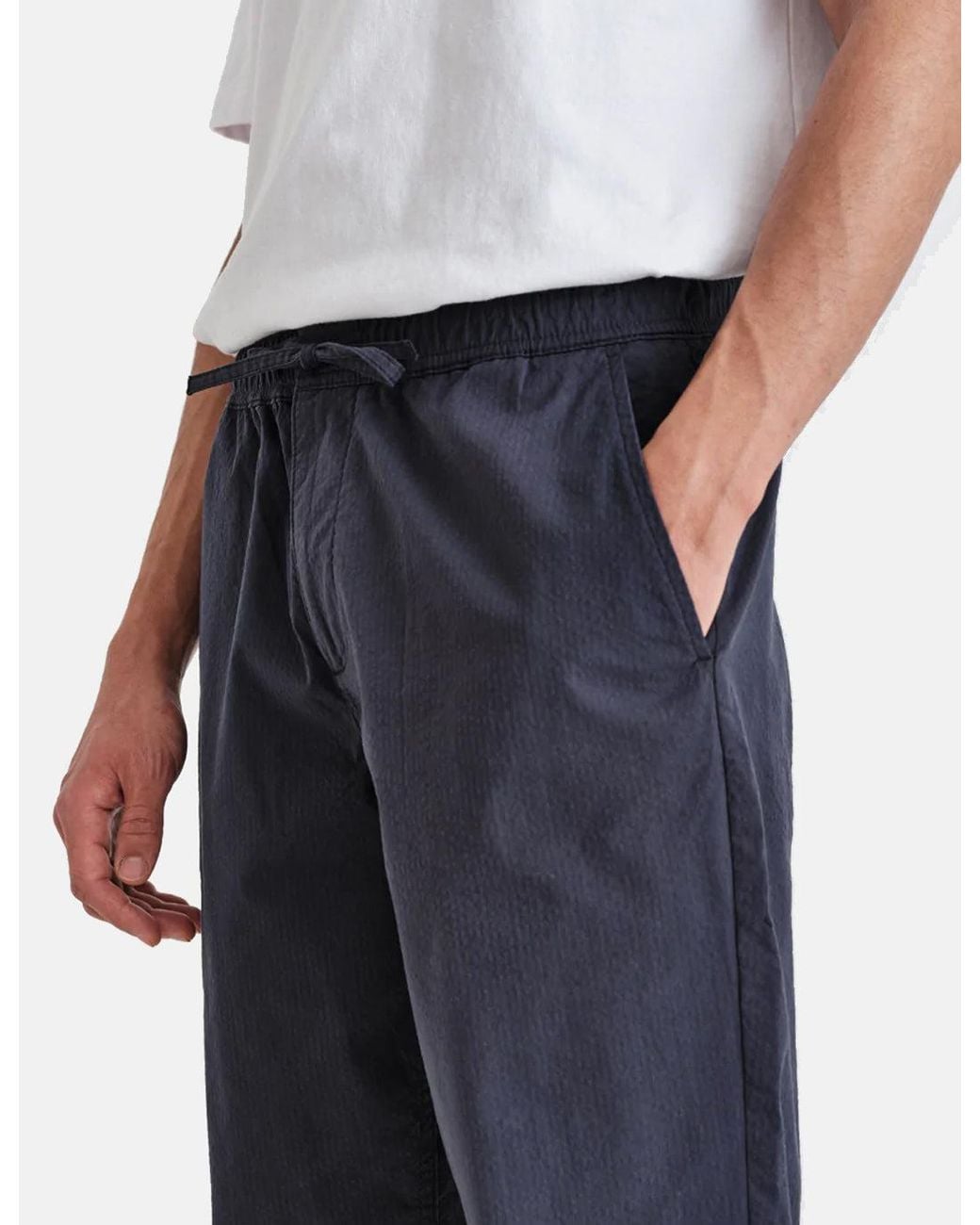 Wax London Blue Kurt Organic Cotton Trouser (Tapered) for men