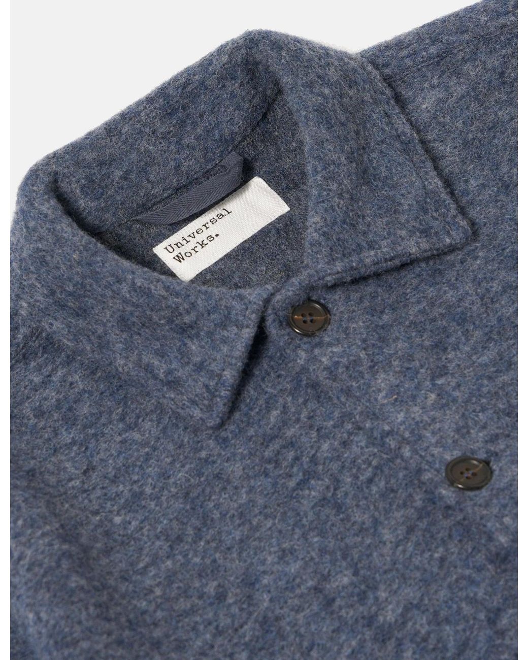 Universal Works Blue Uniform Jacket (Wool Fleece) for men