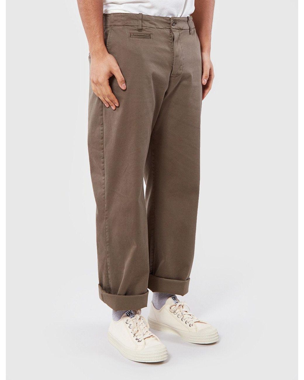 YMC Brown Thin Duke Trousers for men
