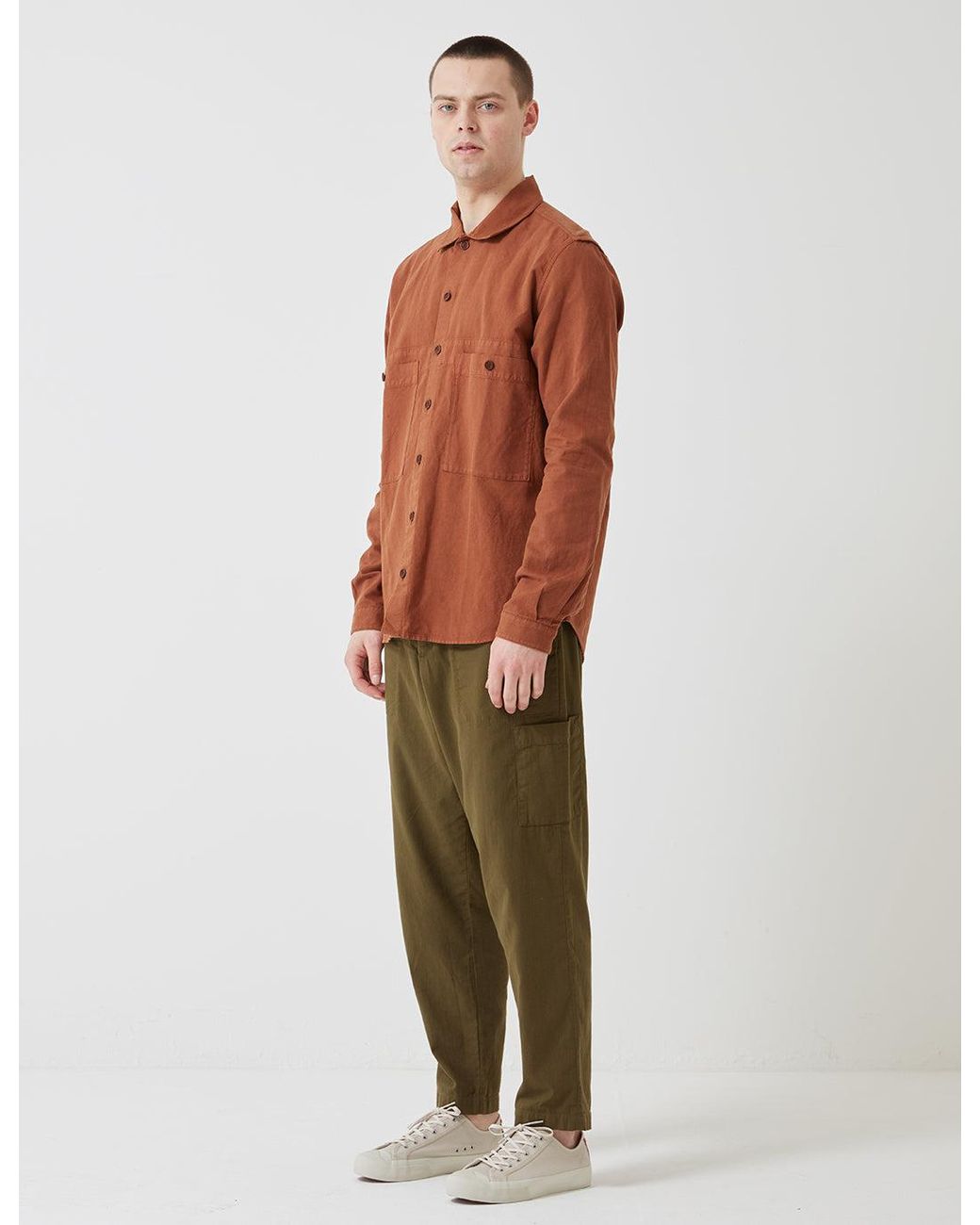 YMC Brown Doc Savage Shirt for men