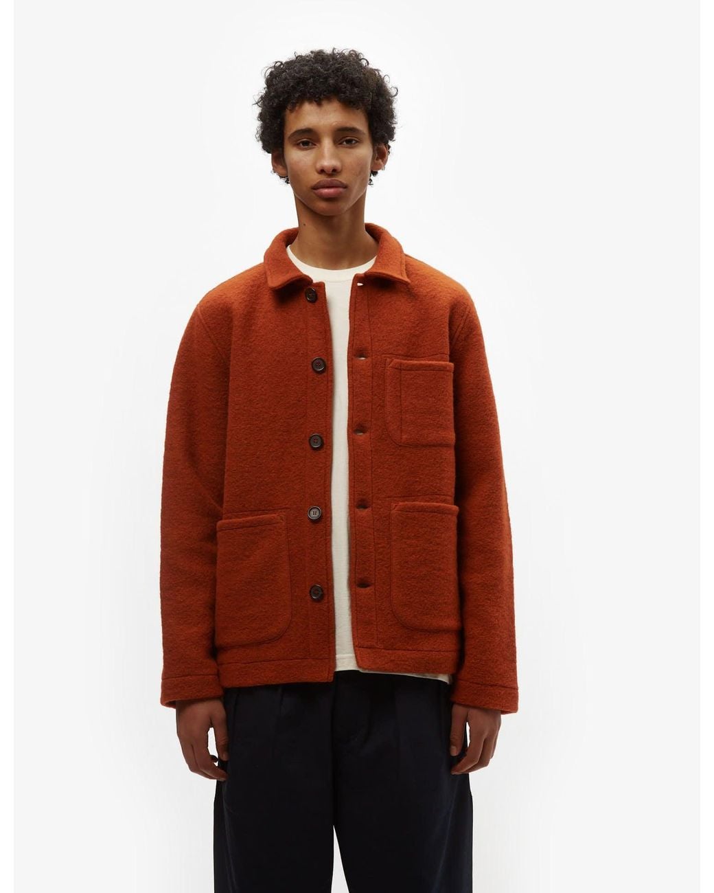 Universal Works Red Field Jacket (Wool) for men