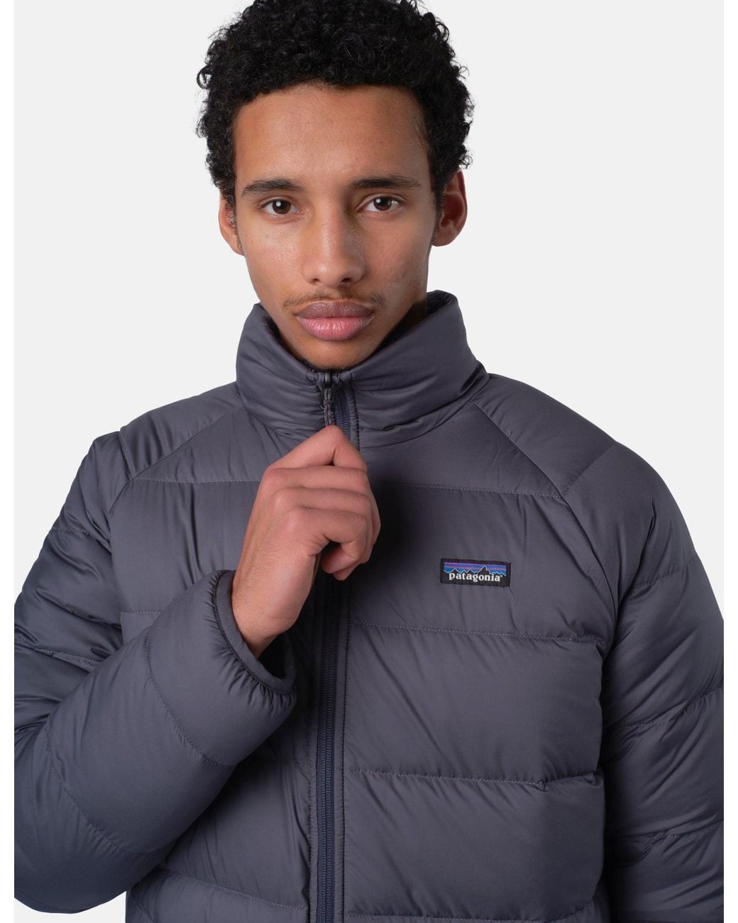 Patagonia Blue Reversible Silent Down Jacket for men