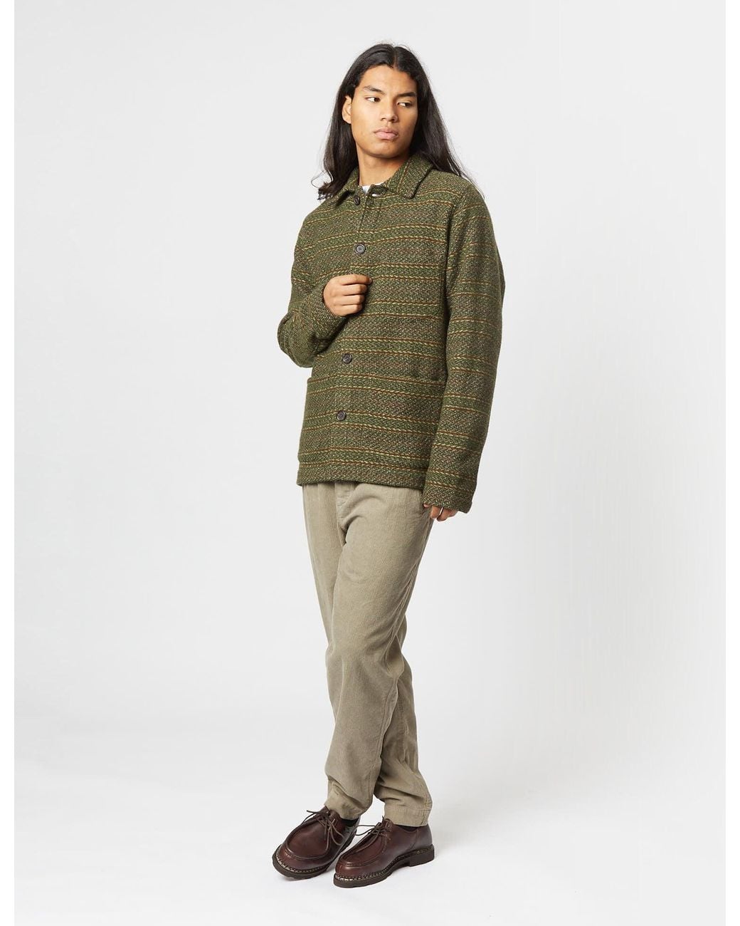 Universal Works Green Field Jacket (Wool) for men