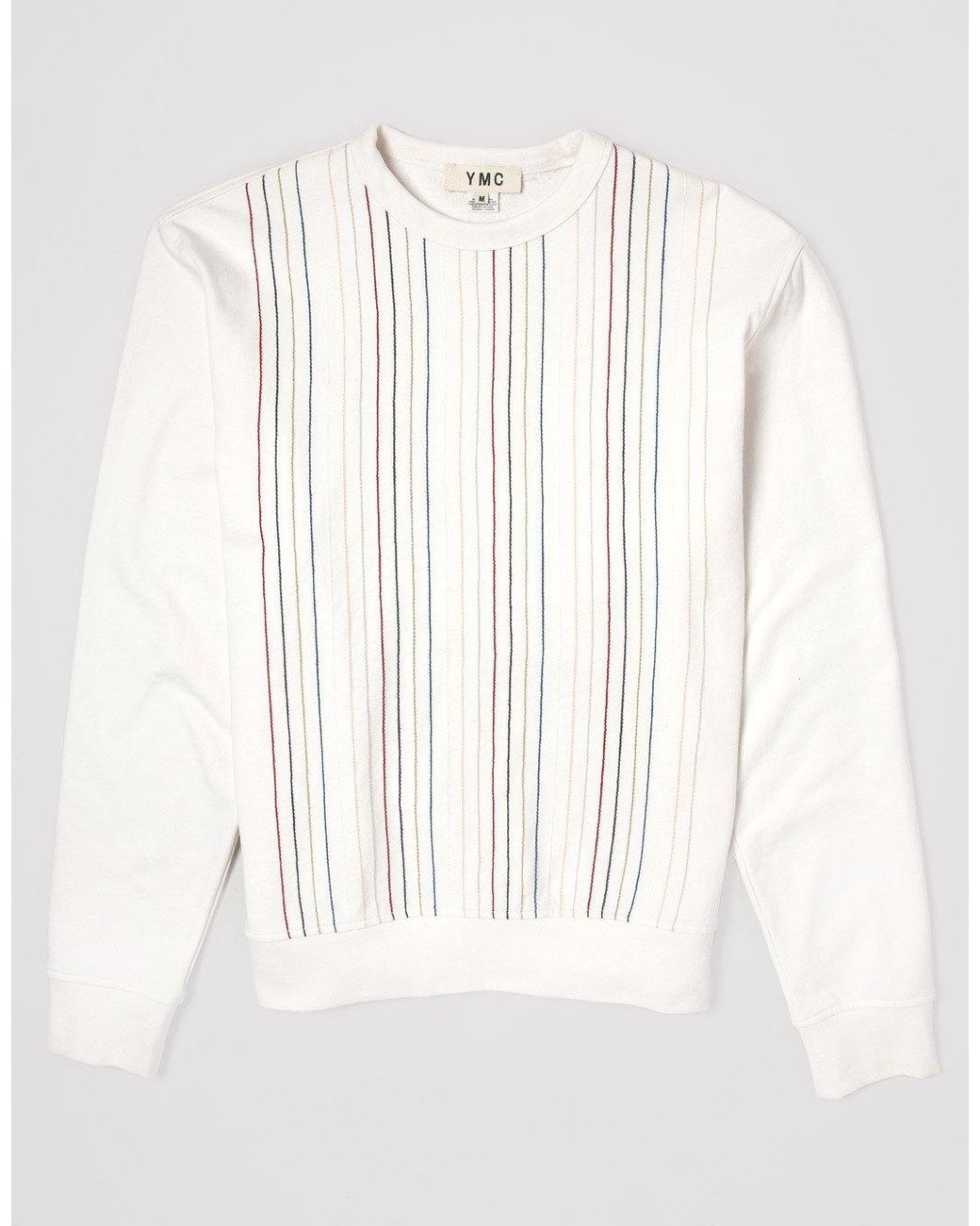 YMC White Chain Panel Sweatshirt for men