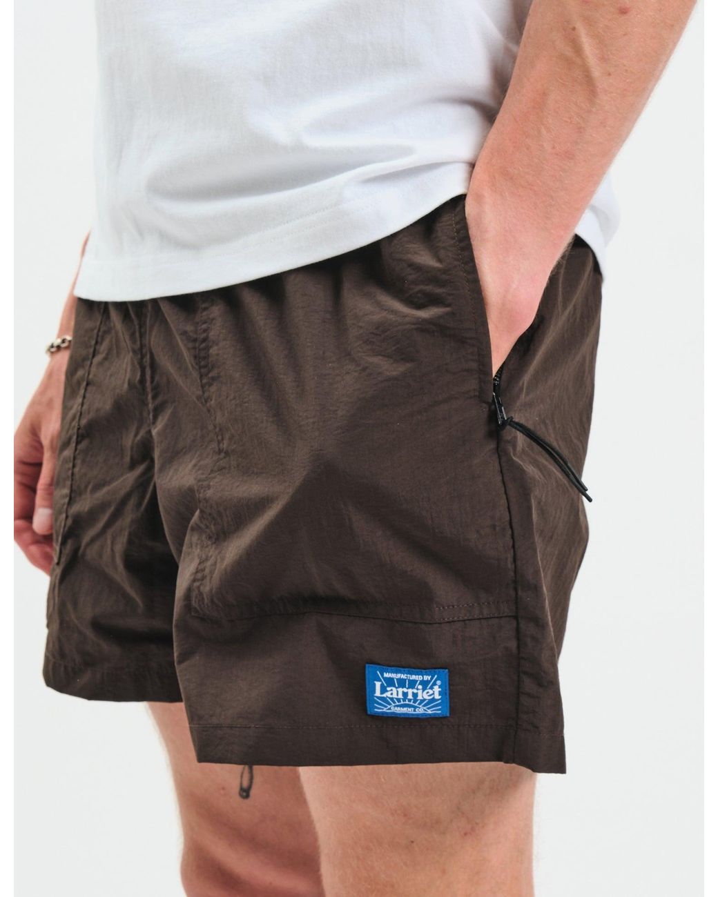 Larriet Black X Article Exclusive Rec Shorts (Nylon Taffeta for men