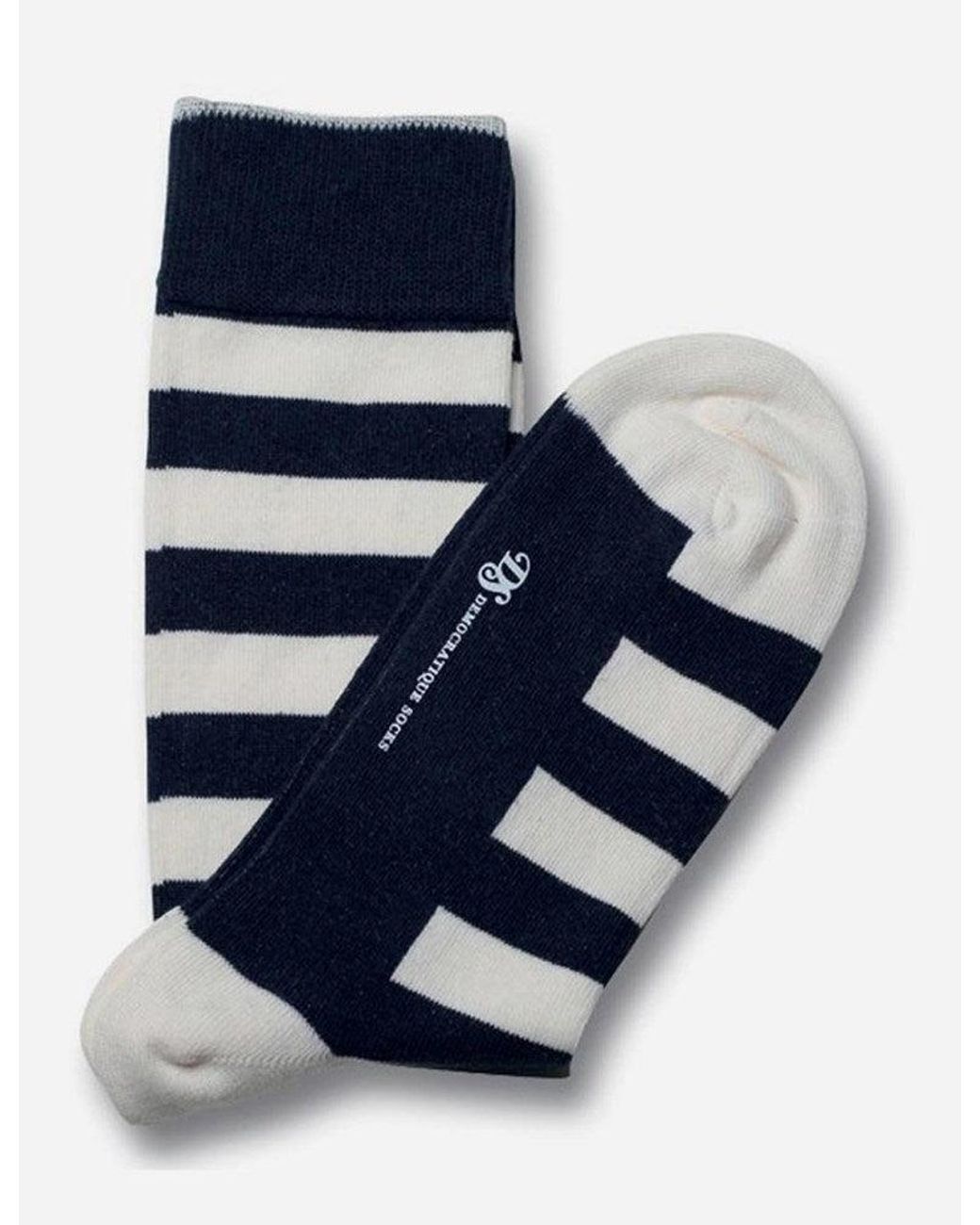 Democratique Socks Blue Democratique Striped Socks for men
