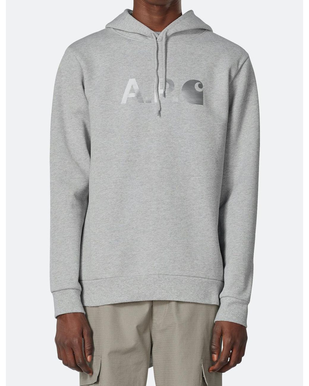 A.P.C. Gray X Carhartt-Wip Stash Hoodie for men
