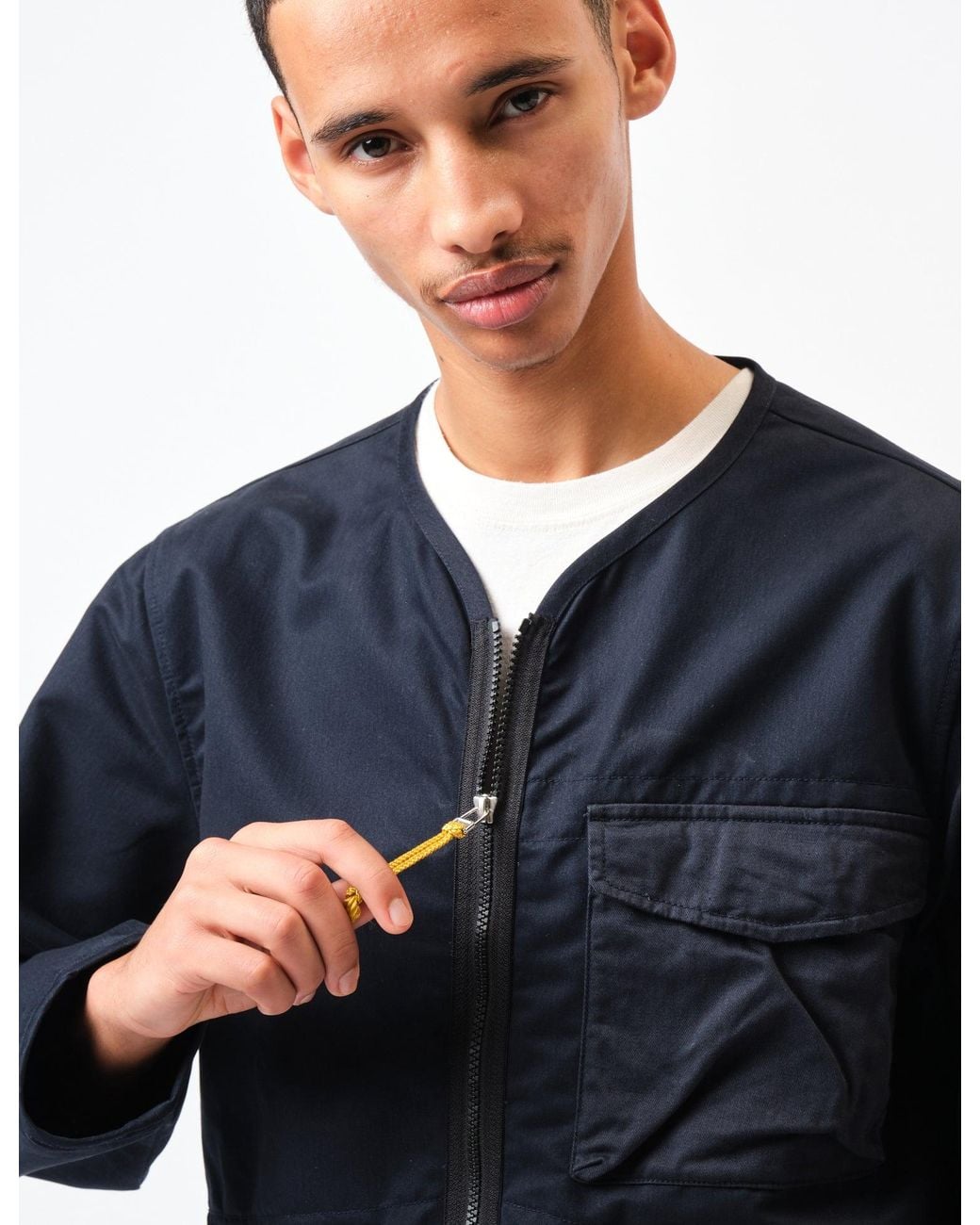 Universal Works Blue Parachute Liner Jacket (Polytech) for men
