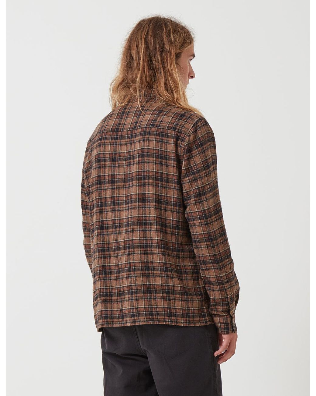 Folk Brown Folk Patch Shirt (Check) for men
