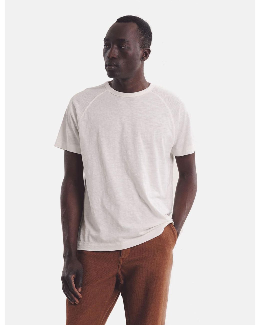 YMC White Television Raglan T-Shirt for men