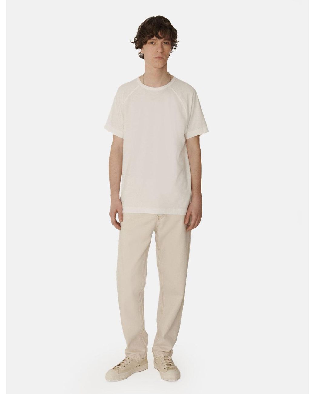 YMC White Earth Television T-Shirt (Organic) for men