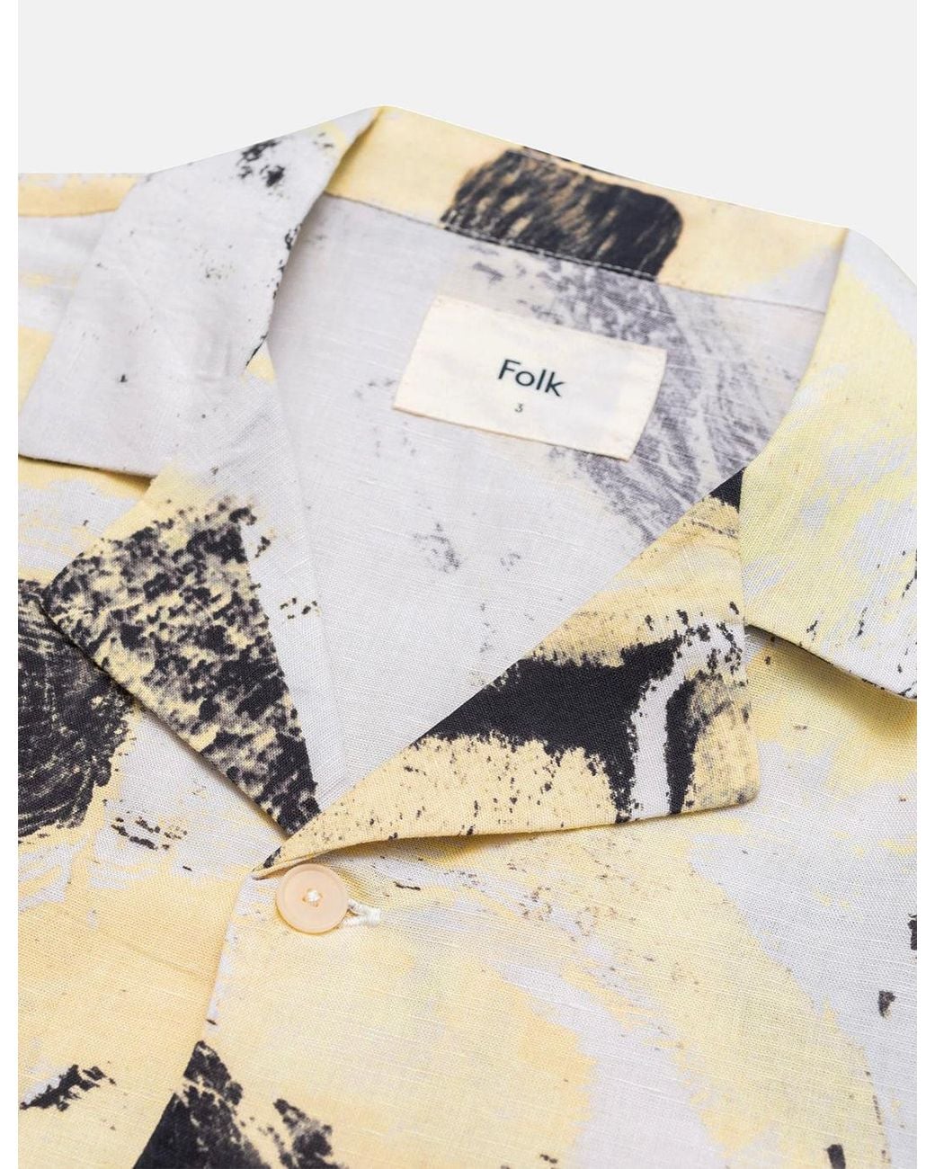 Folk White Folk X Alfie Kungu Soft Collar Shirt (Flare Print) for men