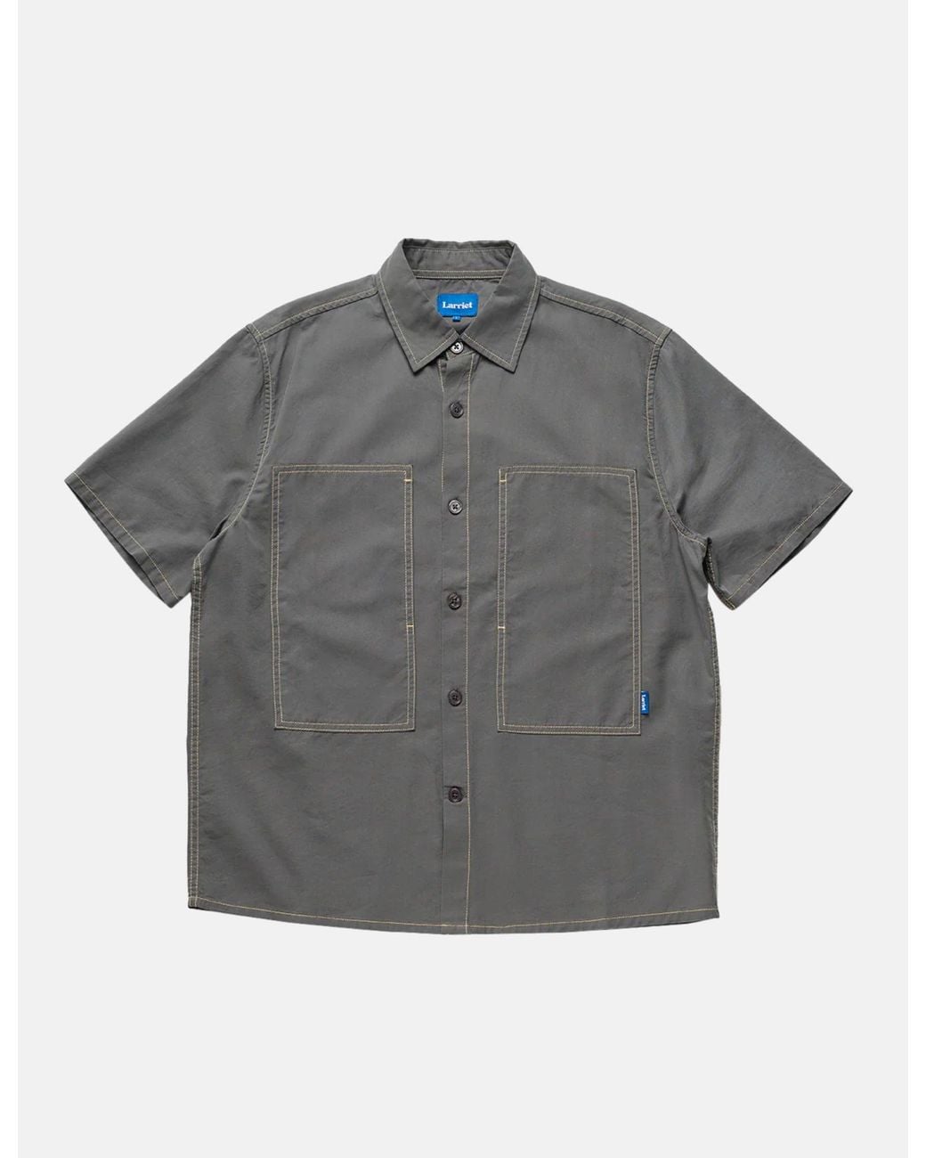 Larriet Gray Cliff Short Sleeve Shirt for men