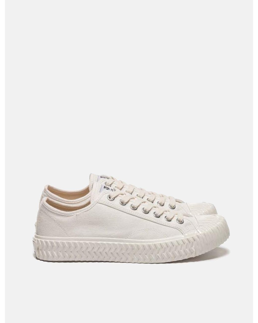 Excelsior White Bolt Low Canvas Trainers for men