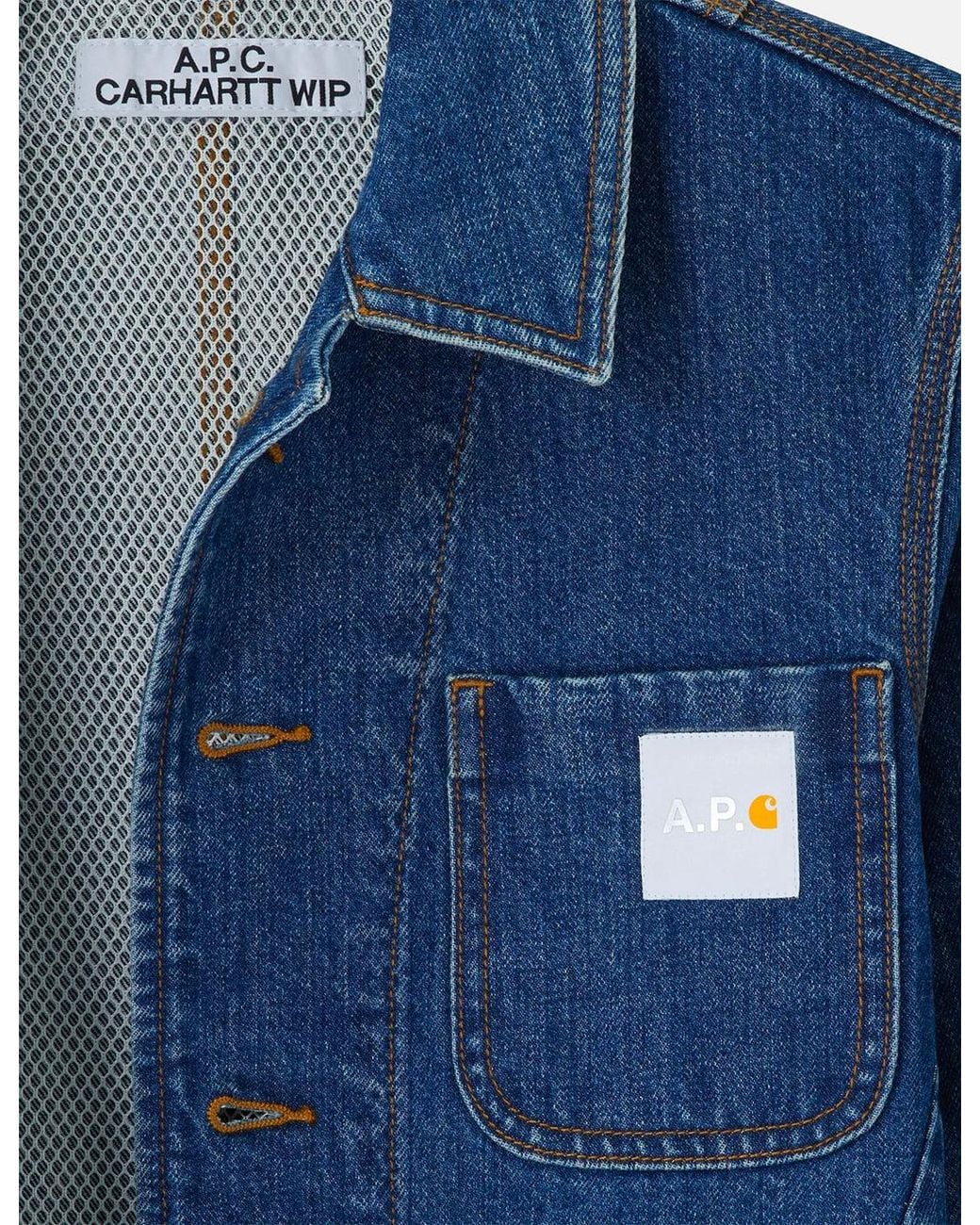 A.P.C. Blue X Carhartt-Wip Talk Denim Jacket for men