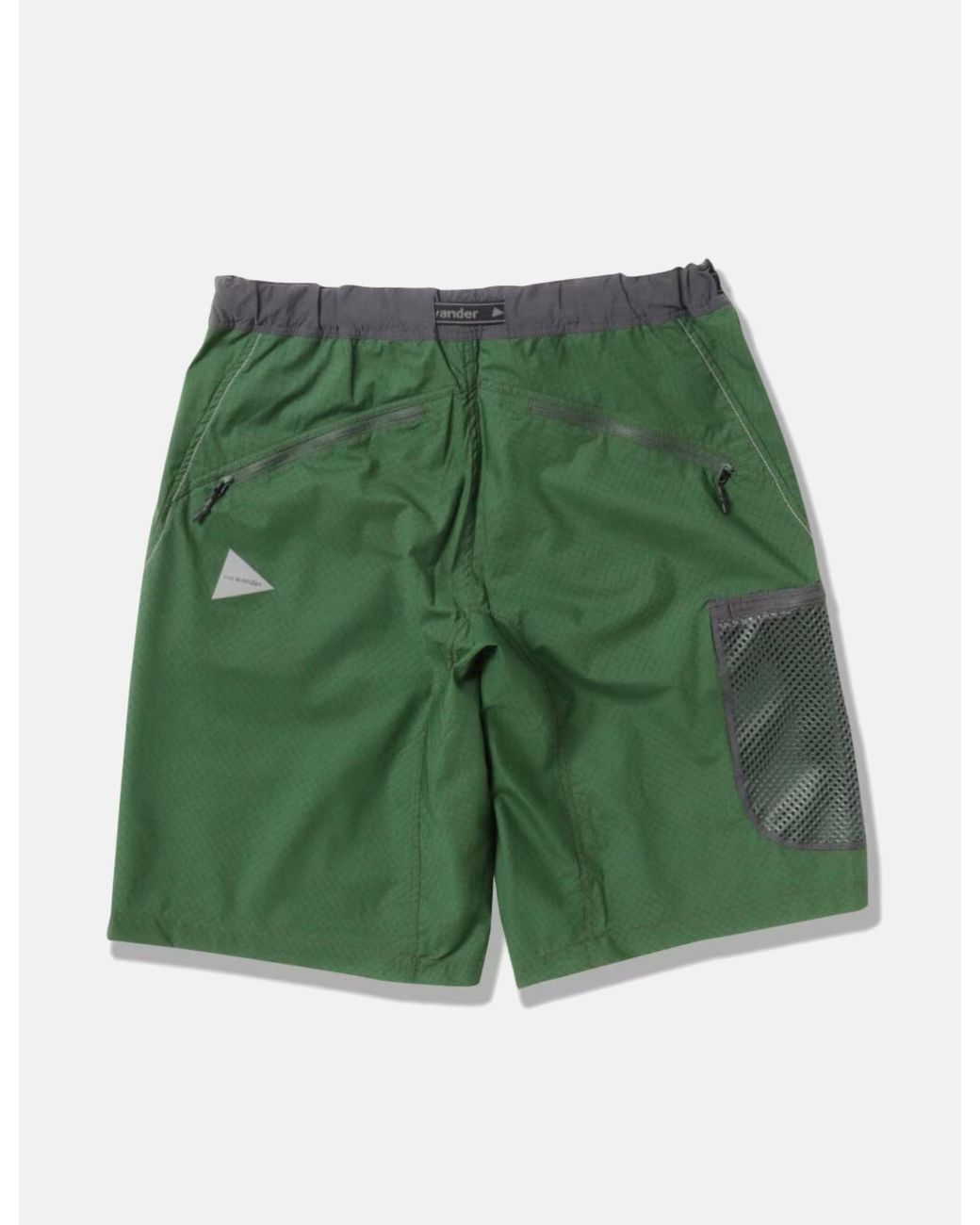 And Wander Green Breath Shorts (Ripstop) for men