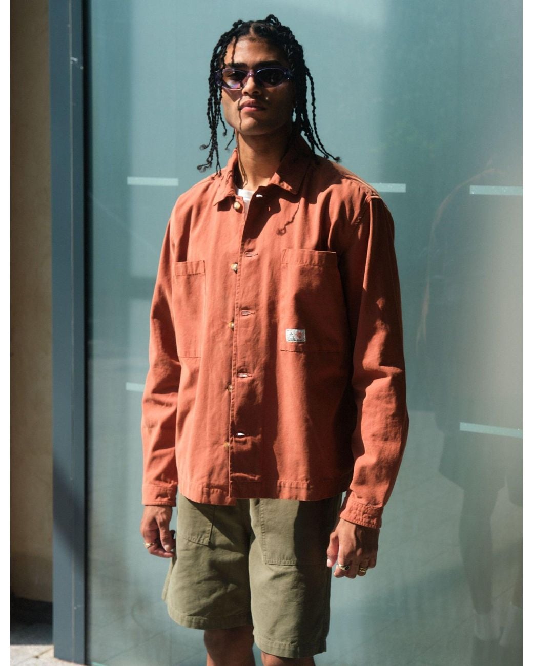 BHODE Red Hunting Overshirt Twill for men