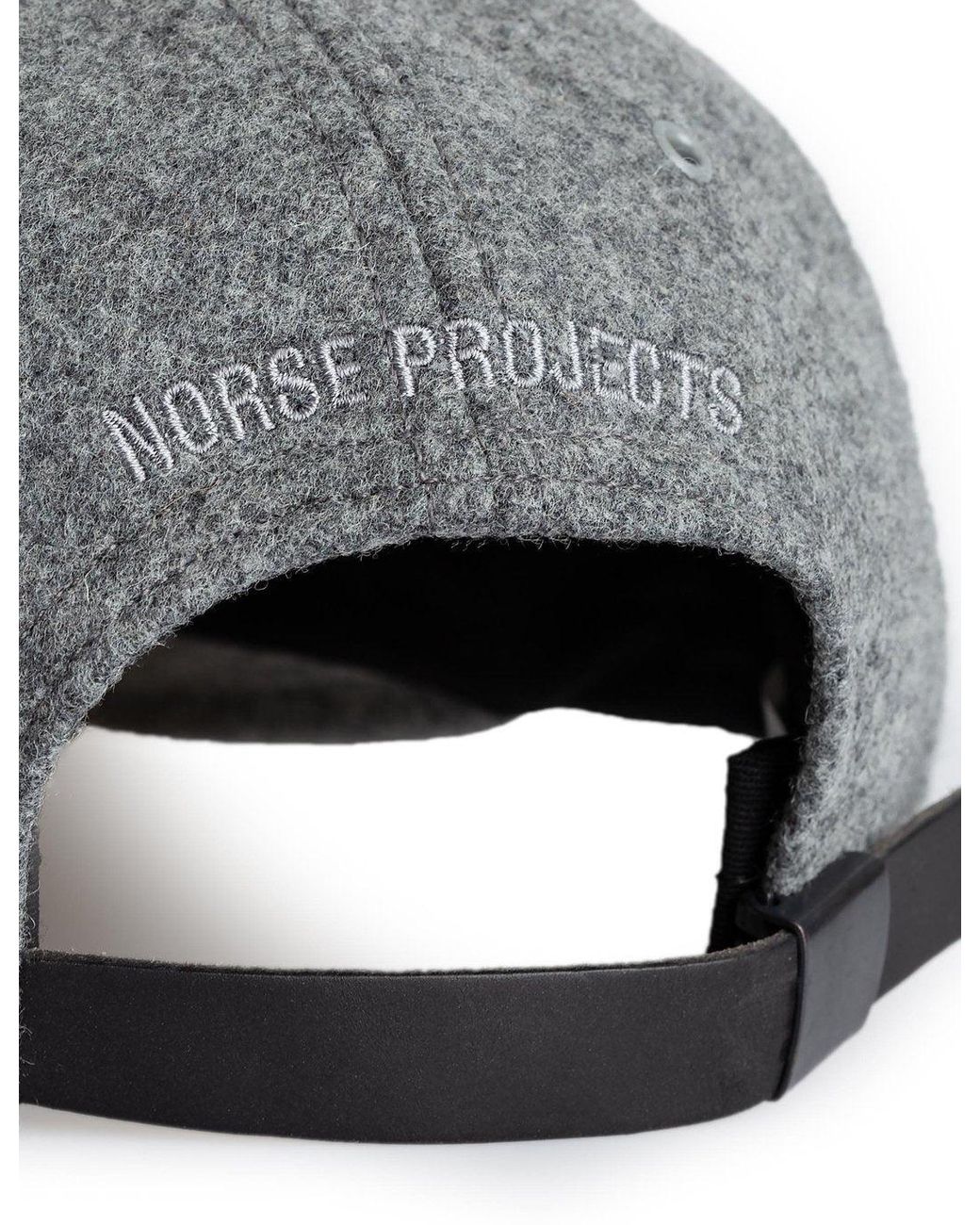 Norse Projects Gray Sports Cap (Wool) for men