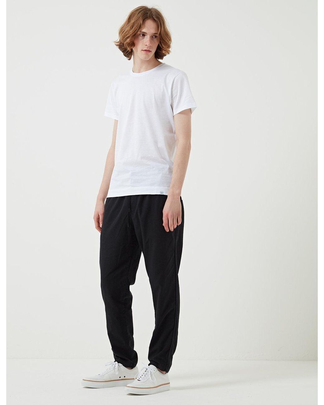 Folk Black Folk Cotton Linen Pant for men
