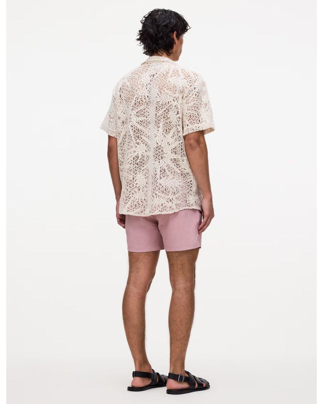 Oas Pink Blush Nylon Swim Shorts for men