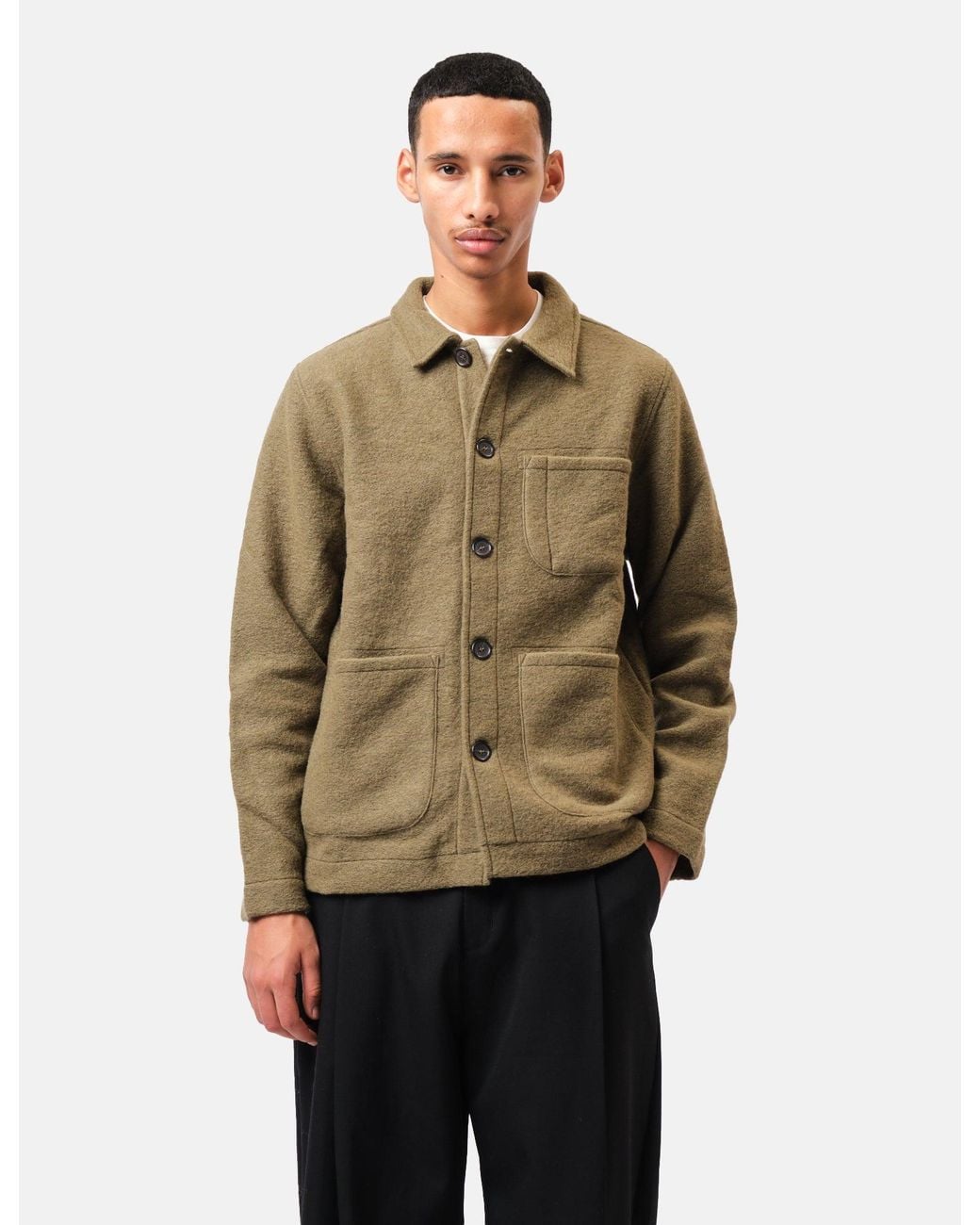 Universal Works Natural Field Jacket (Wool) for men