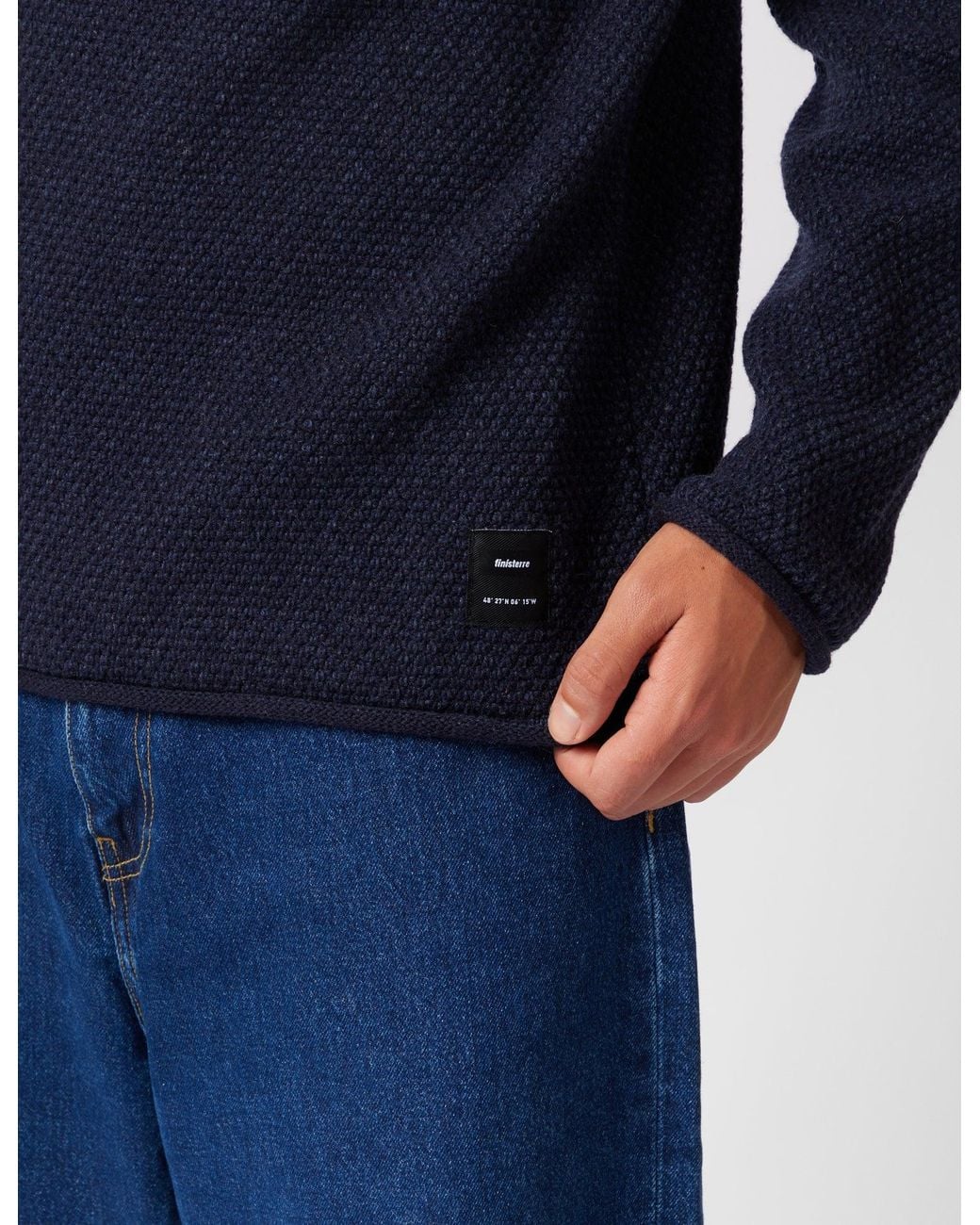 FINISTERRE Blue Barents Jumper (Wool Mix) for men