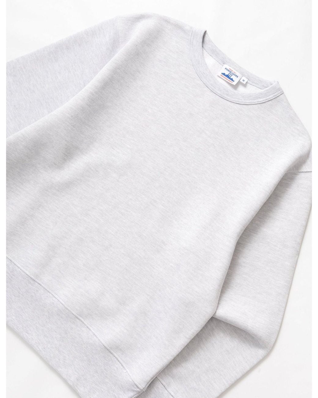 Power Goods White Loopback Crewneck for men