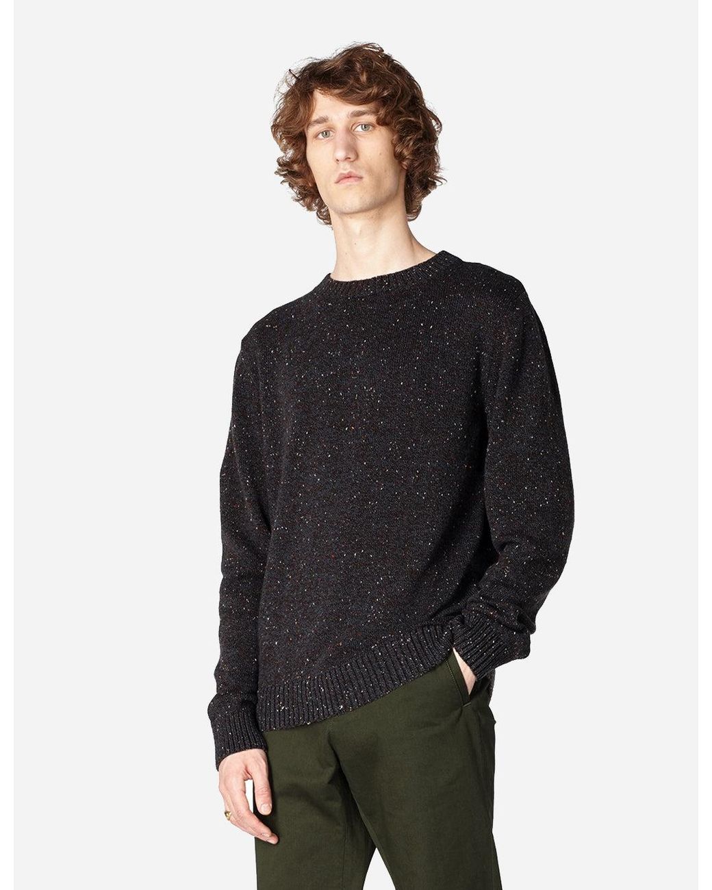 A.P.C. Black Rory Knit Sweatshirt for men