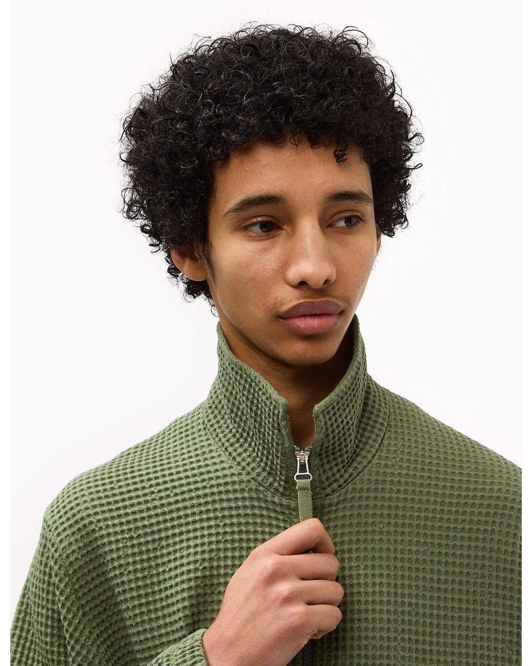 Universal Works Green Waffle Track Top for men