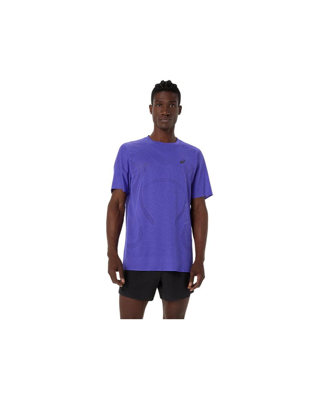 Asics Blue Metarun Ss Top for men