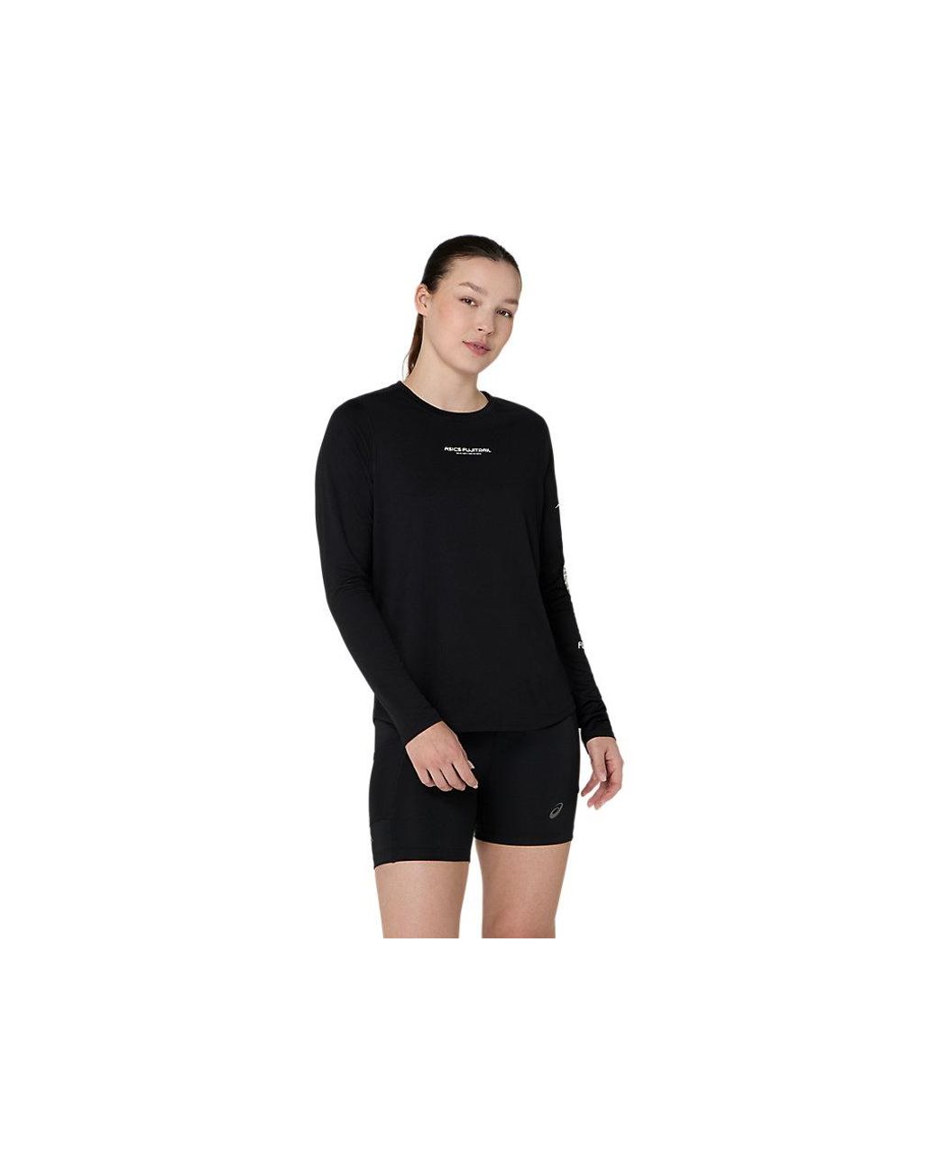Asics Black Fujitrail Logo Ls Top