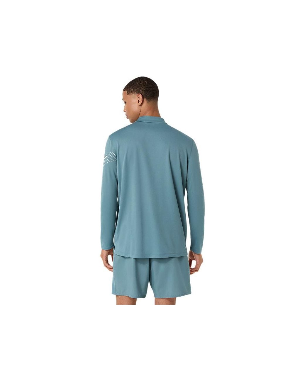 Asics Icon Ls 1/2 Zip Top in het Blue voor heren