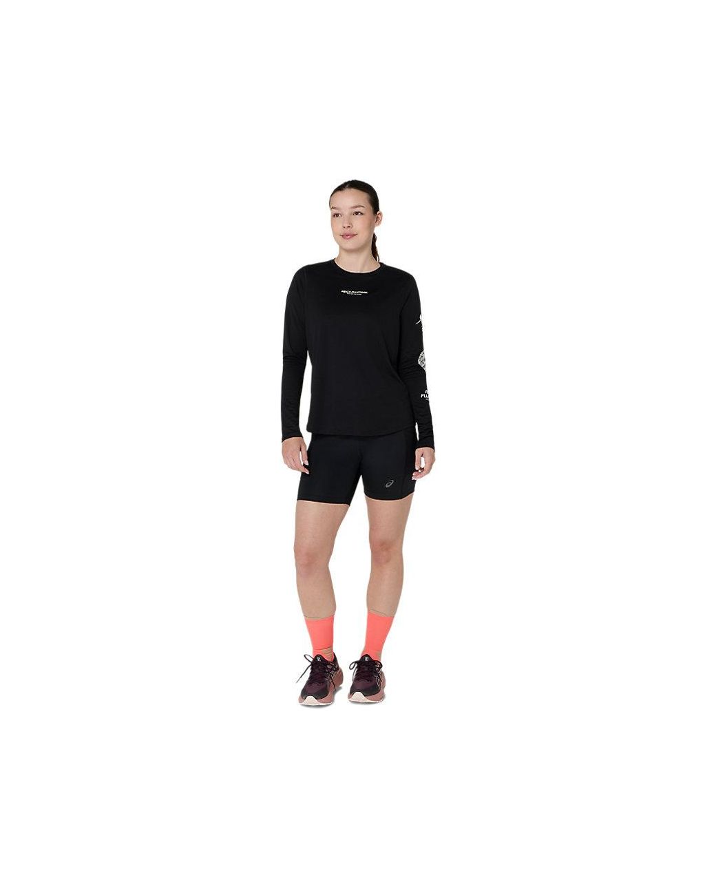Asics Black Fujitrail Logo Ls Top