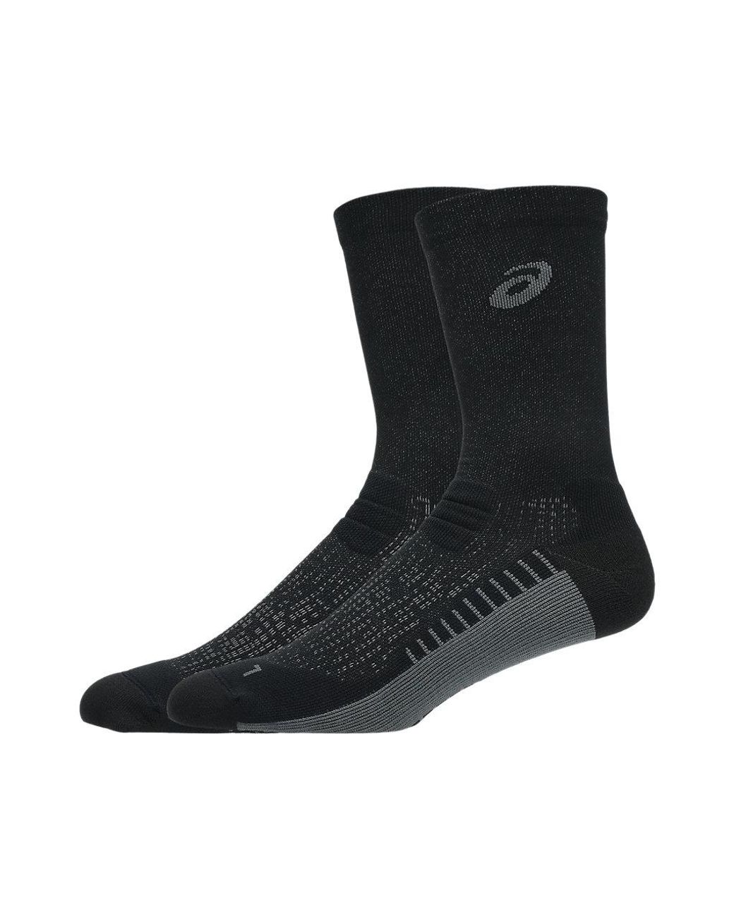 Asics Black Performance Run Crew Sock for men