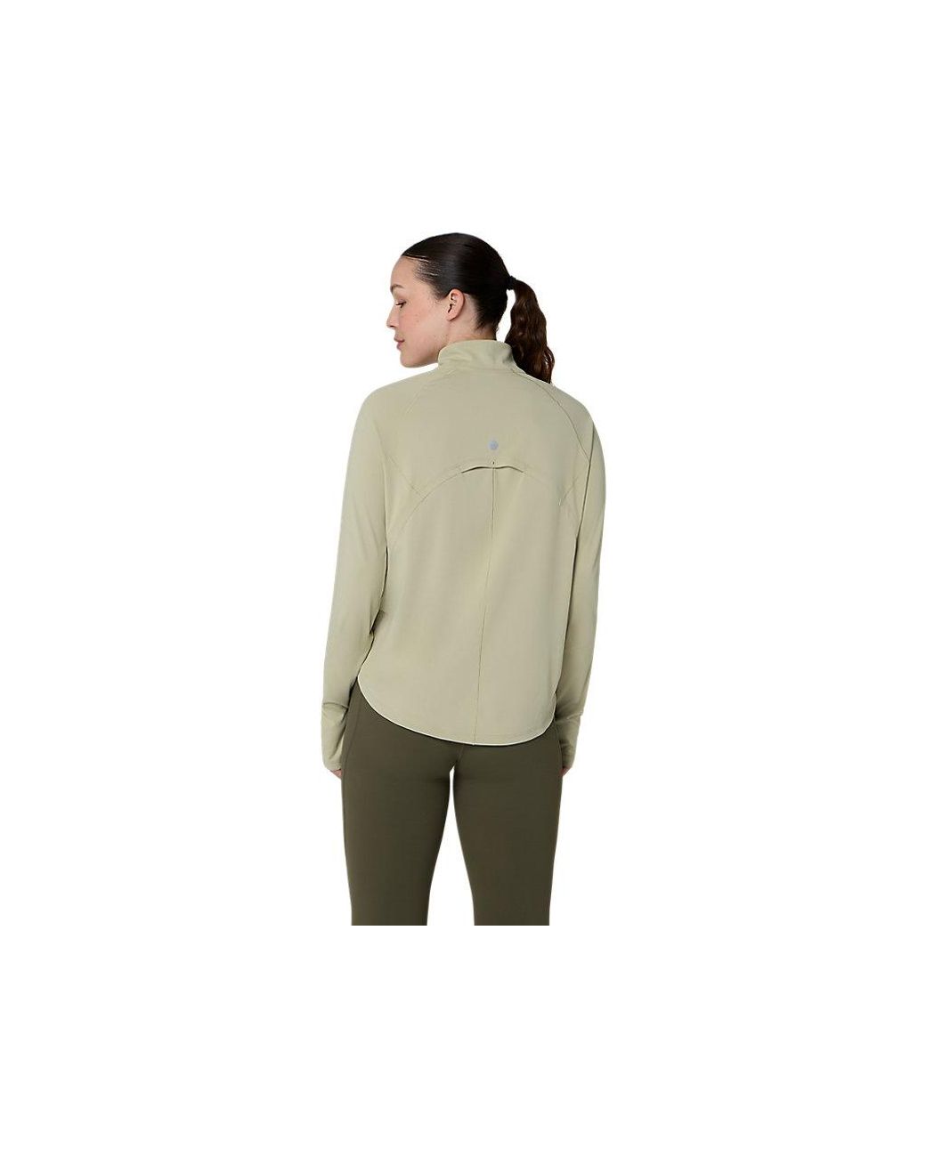 Asics Green Nagino Run 1/4 Zip Ls Top